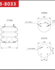 Air Spring Triple Convoluted AB-8033