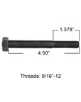 Leaf spring bolt M5112 measurements.