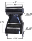 Dodge rear leaf spring shackle M1385 measurements.