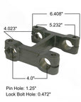 Ford front leaf spring shackle M987 measurements.