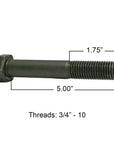 Universal leaf spring bolt M5122 measurements.