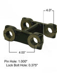 Ford front leaf spring shackle M1780 measurements.
