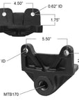 Freightline leaf spring hanger M1484 measurements.