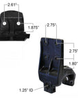 International leaf spring hanger MI17258 measurements.