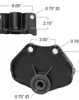 International leaf spring hanger MIH5534 measurements.
