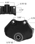 International leaf spring hanger MIH55491 measurements.