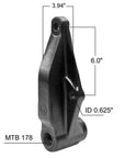 Kenworth leaf spring hanger M1820A measurements.