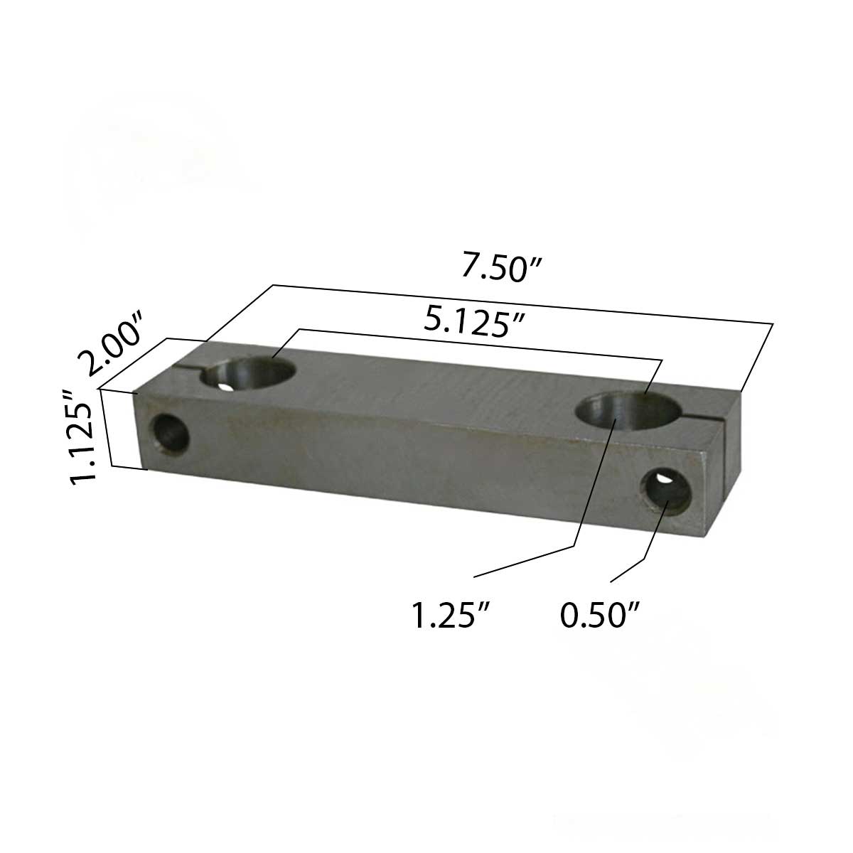Peterbilt shackle side bar M1502 measurements.
