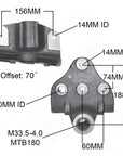 Volvo leaf spring hanger MV96256 measurements.