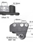 Volvo leaf spring hanger MV96705 measurements.