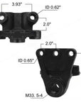 Volvo and Mack leaf spring hanger MV1643 measurements.