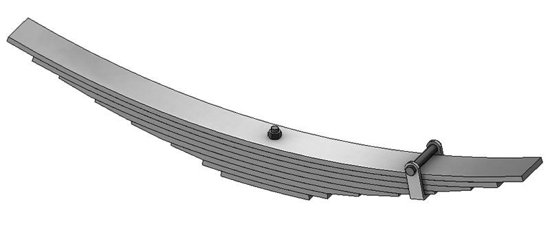 Isuzu & GMC FSR, W6 Rear Helper Leaf Spring - 7 Leaves - 56-121