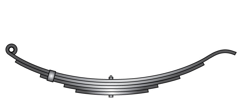 りりページ 21Spring 22個 TRA090 Trailer Composite Leaf Spring with Bump Stop - 1 Leaf