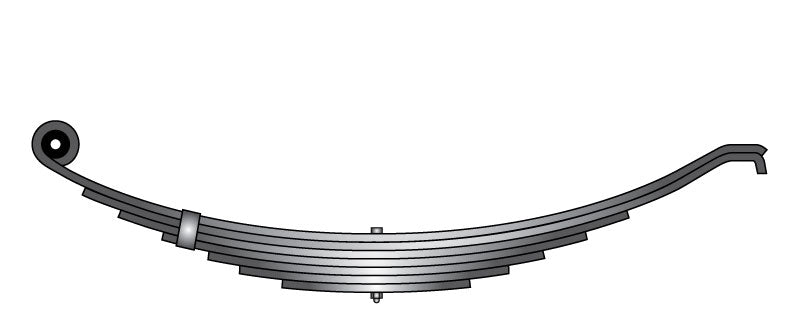 UNA-264 | Trailer Leaf Spring | Slipper - Open Eye | 4 Leaves - Foto 9