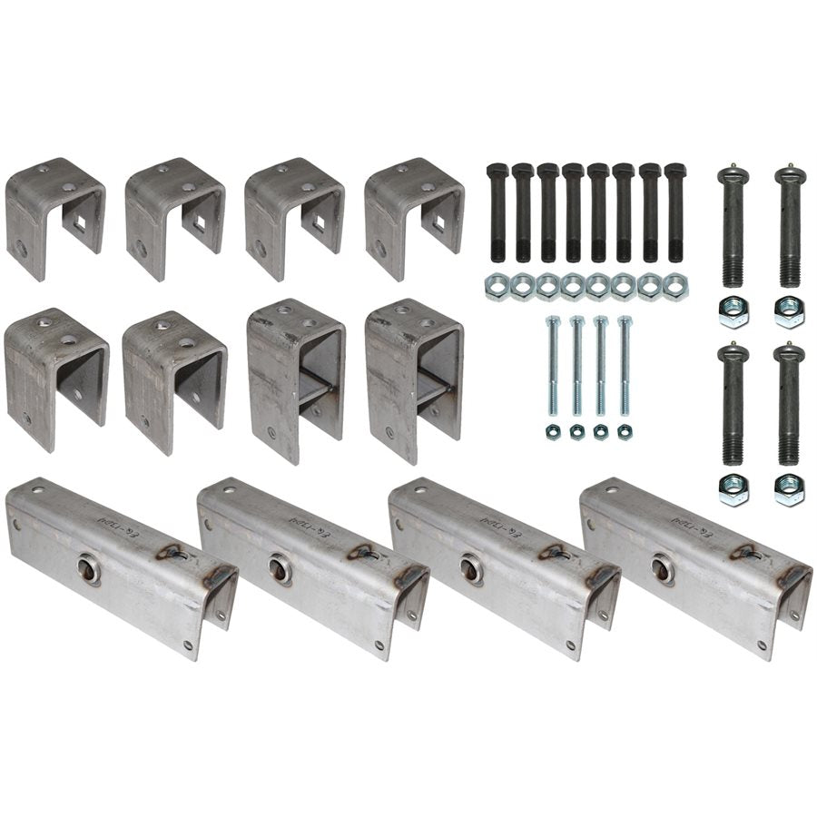 Rear Track Hanger Kit KUAFU 10K LBS Trailer Axle Hanger Kit - Complete 2" Wide Slipper Spring Set Trailer Axel - Foto 3