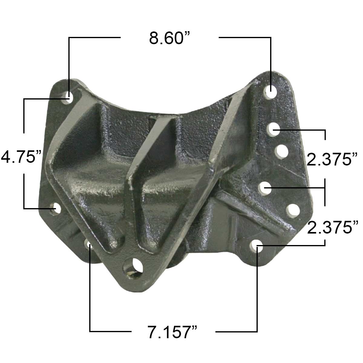 Bluebird and International leaf spring hanger M1444 measurements.