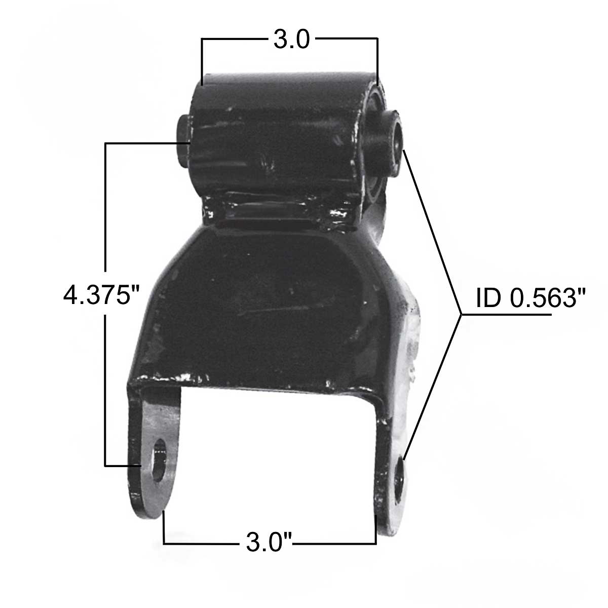 Chevrolet/GM rear leaf spring shackle M1753 measurements.