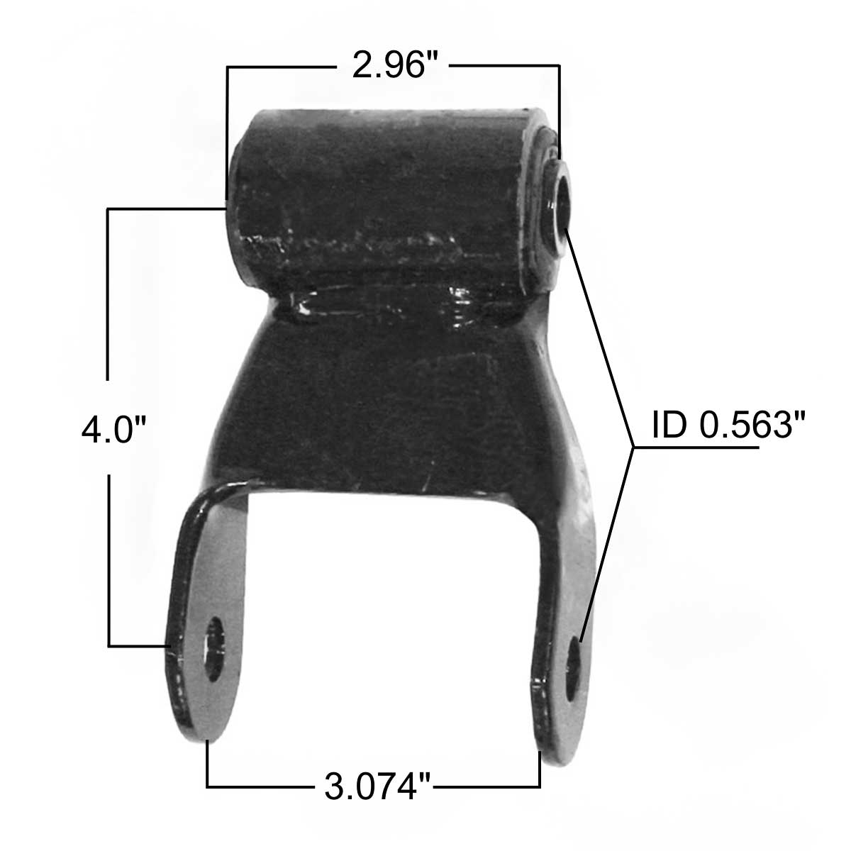 Dodge rear leaf spring shackle M1798 measurements.