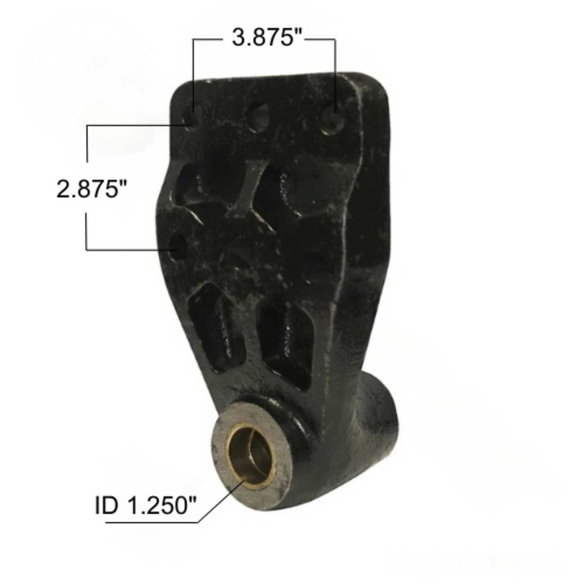 Freightliner leaf spring hanger M1701 measurements.