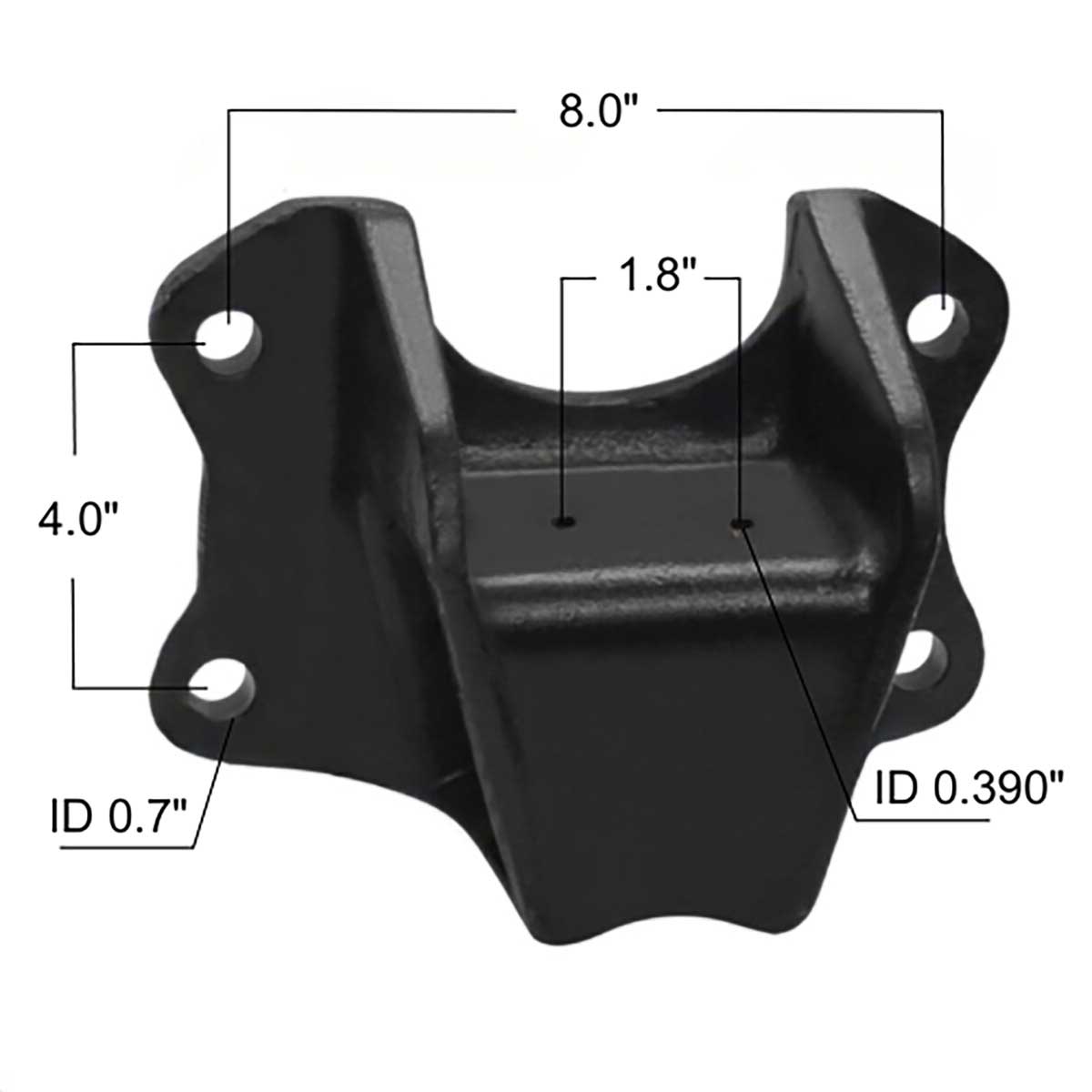 Freightliner leaf spring hanger M1719 measurements.