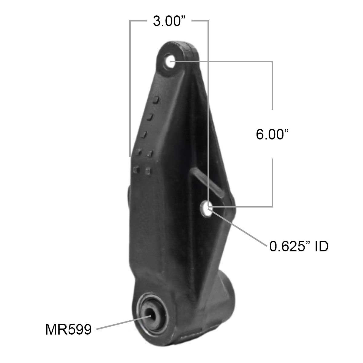 Kenworth leaf spring hanger M1825 measurements.