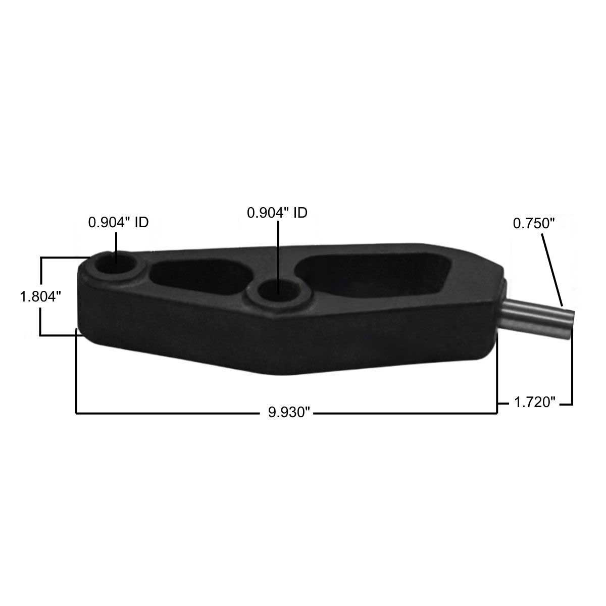 Volvo lower shock bracket MV1647 measurements.