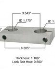 Volvo shackle side bar M1291 measurements.